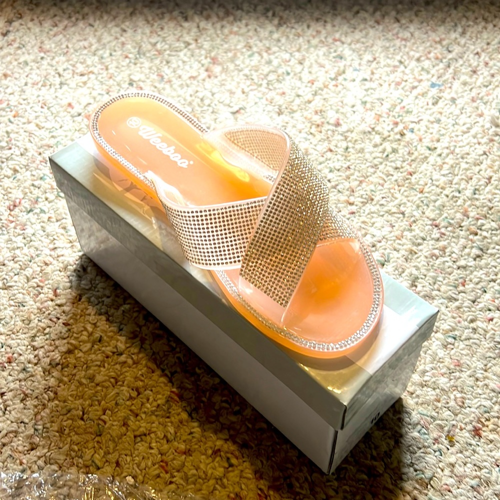 Brand new Weebaa size 10 slip on sandals